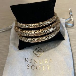 Kendra Scott Lucca Filigree Gold Bangles